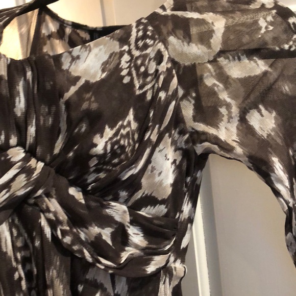 Brown Itkat Print Dress - Picture 6 of 8